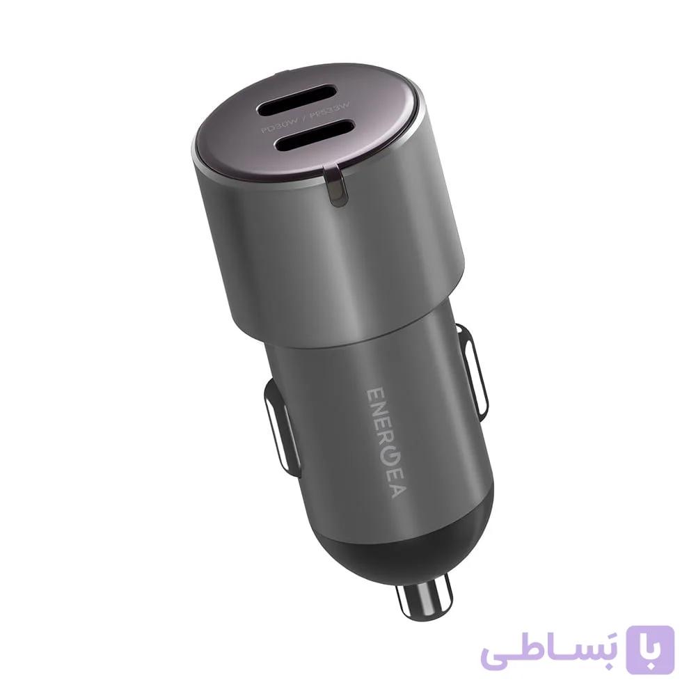 شارژر فندکی 66 وات پاور دلیوری انرژیا | Energea Alu Drive D60 66W USB-C PD Car Charger — تصویر 1