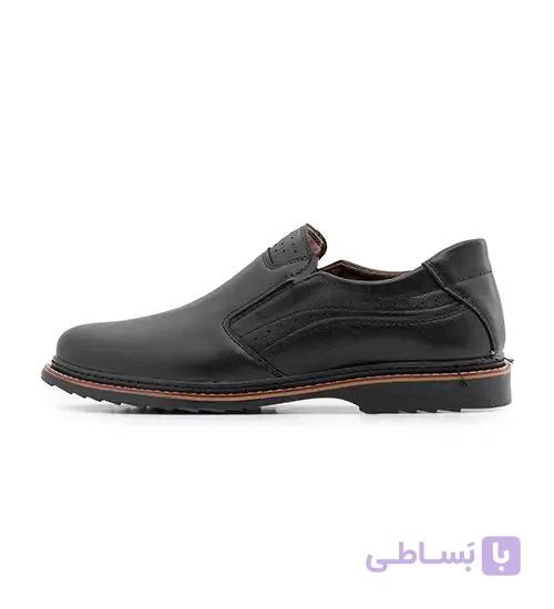 کفش رسمی مردانه چرم مصنوعی مشکی مدل 49932
