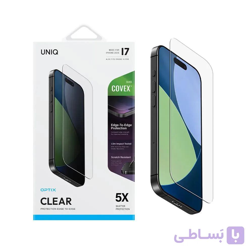 گلس آیفون ۱۷ یونیک Optix Covex Clear — تصویر 1