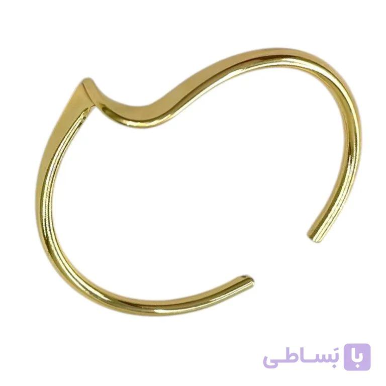دستبند زنانه بنگل  مینیمال مدل موج کد B5624 — تصویر 1