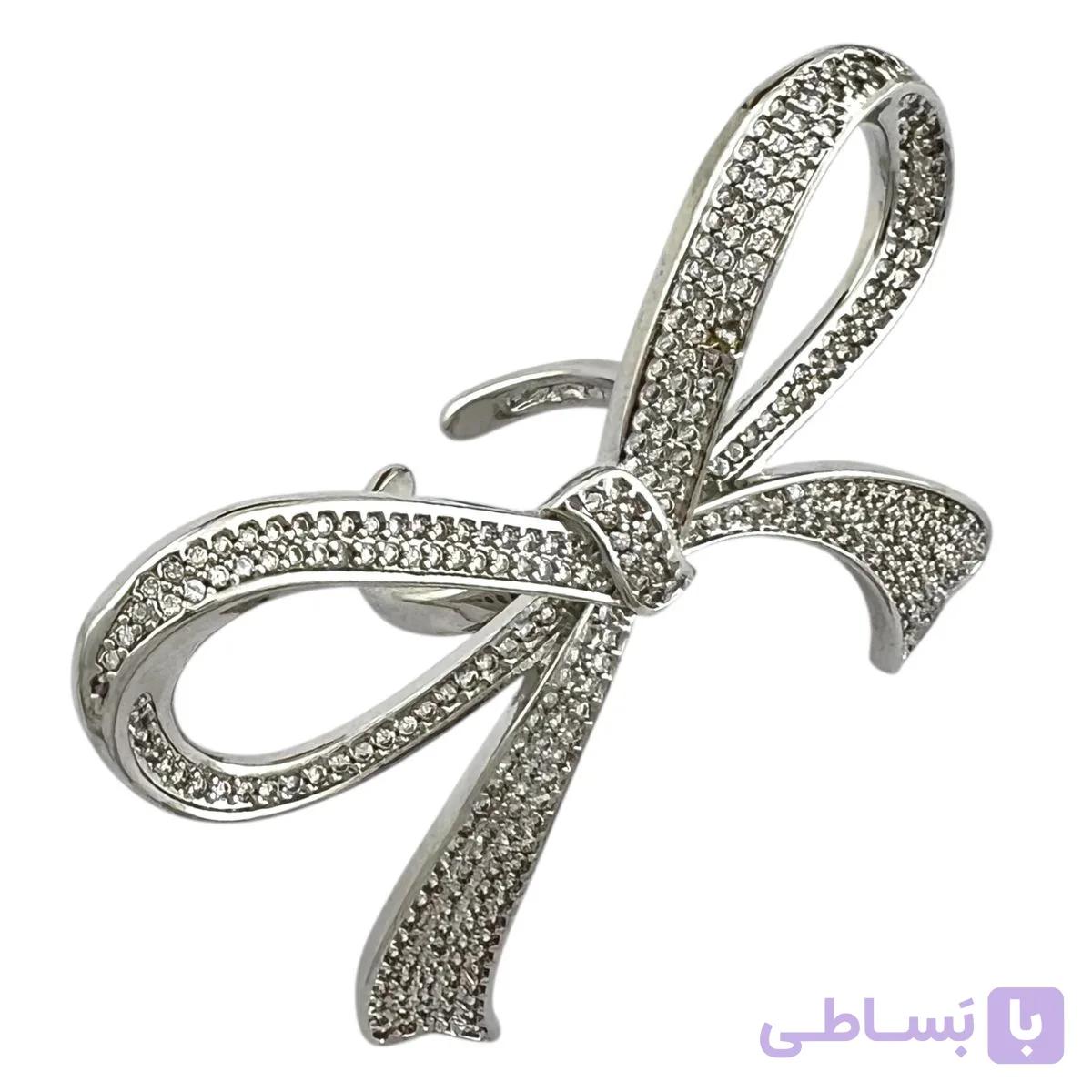 انگشتر زنانه مدل پاپیون جواهری کد R4918 — تصویر 1