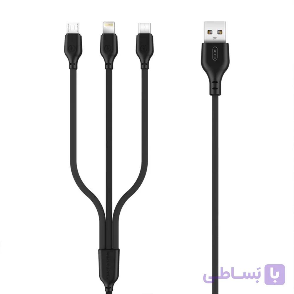 کابل شارژ ۳ در ۱ XO NB103 3 In 1 Charging Cable (Micro, Type-C Lightning) — تصویر 1