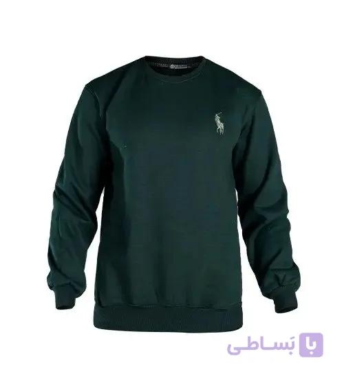 بلوز یقه گرد مردانه نرمال ساده اسپان سبز یشمی Polo مدل 48963