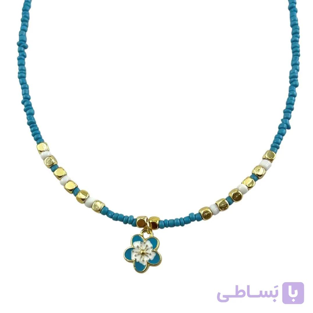 گردنبند زنانه مهره ای تابستانی مدل گل کد N5264 — تصویر 1