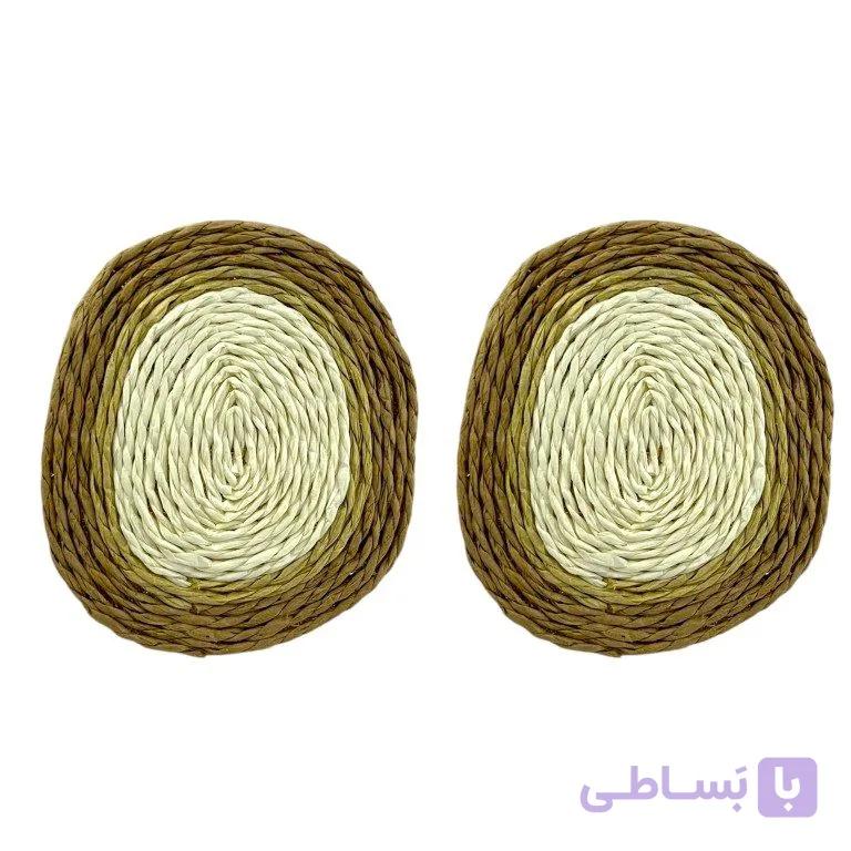 گوشواره زنانه مدل حصیری کد E6516 — تصویر 1