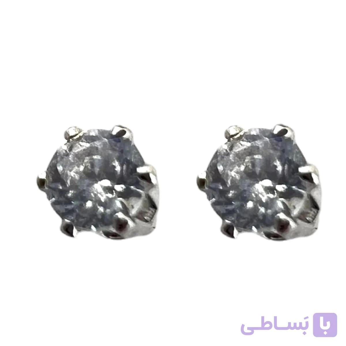 گوشواره زنانه ژوپینگ مدل نگین کد E6047 — تصویر 1
