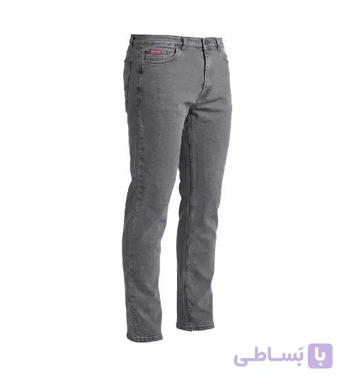 شلوار مردانه راسته ساده جین طوسی مدل 50334