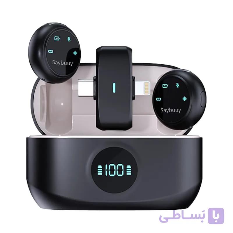 میکروفون یقه ای بیسیم مدل سکه ای سی بای SAYBUUY MIC1 — تصویر 1