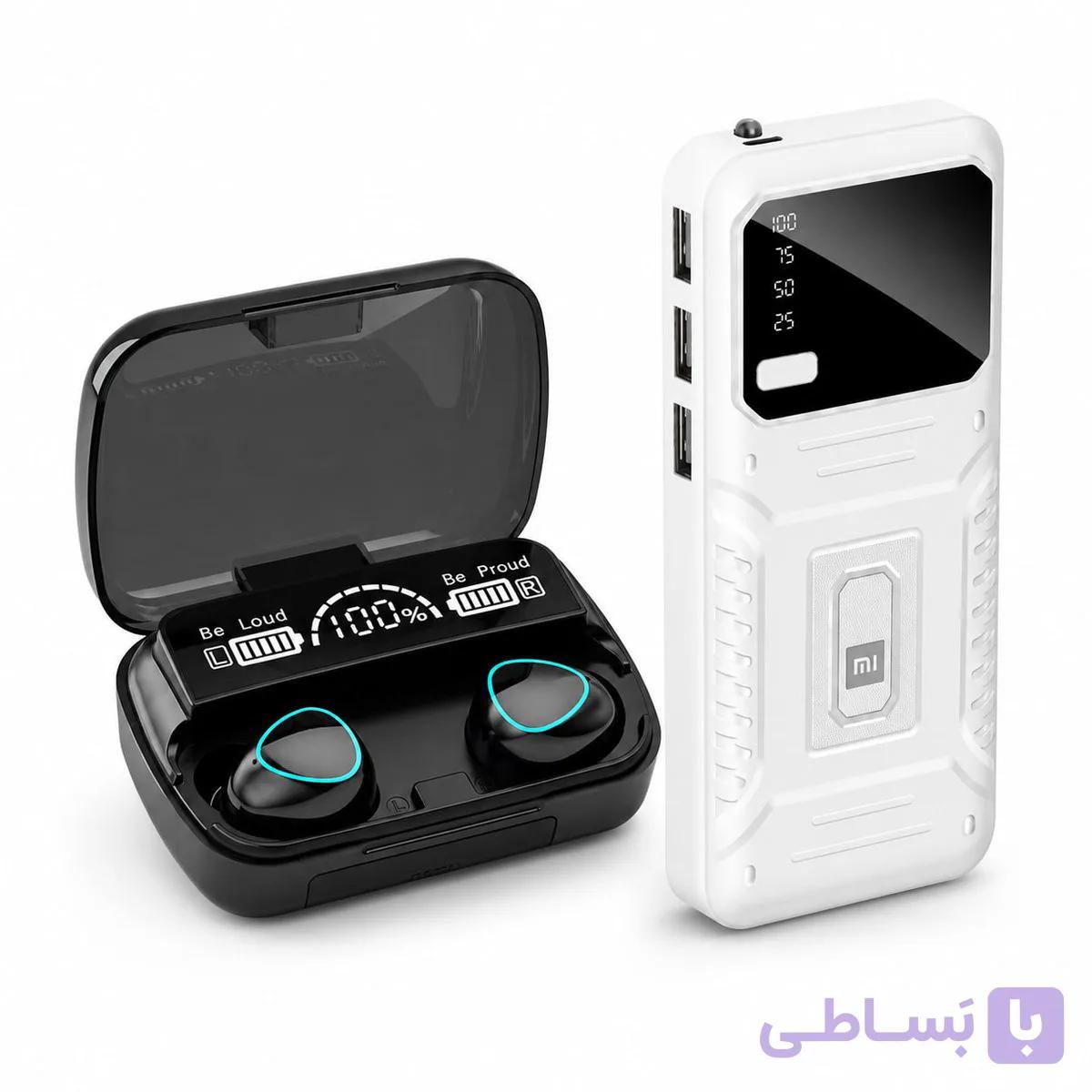 پکیج پاوربانک شیائومی 5000میلی امپر  هدیه ایرپاد M10 — تصویر 1