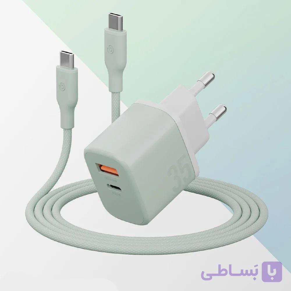 ست شارژر دیواری 35W و کابل USB-C بازیک Velox Bundle EU — تصویر 1