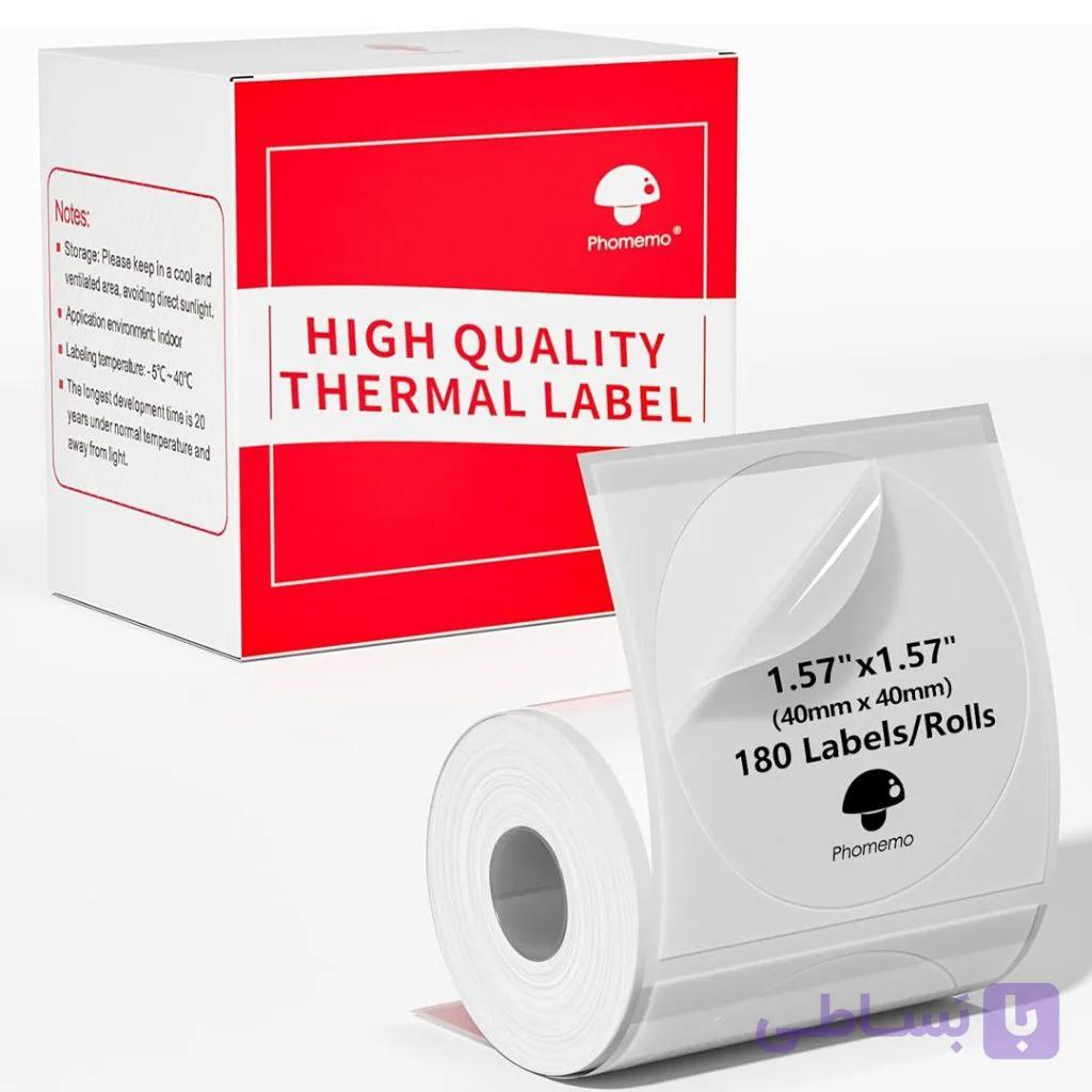 لیبل پرینتر حرارتی سایز 40×40 گرد — تصویر 1