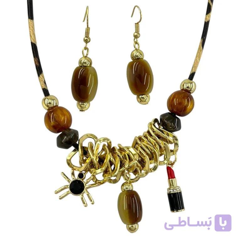 نیم ست زنانه پلنگی و عنکبوت کد N5290 — تصویر 1