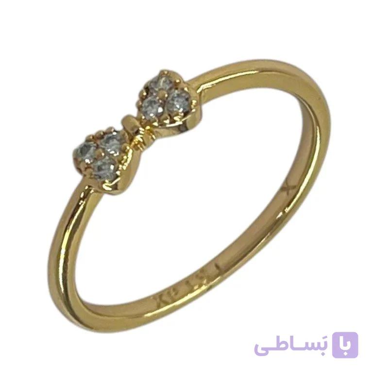 انگشتر زنانه ژوپینگ مدل پاپیون کد R51895 — تصویر 1