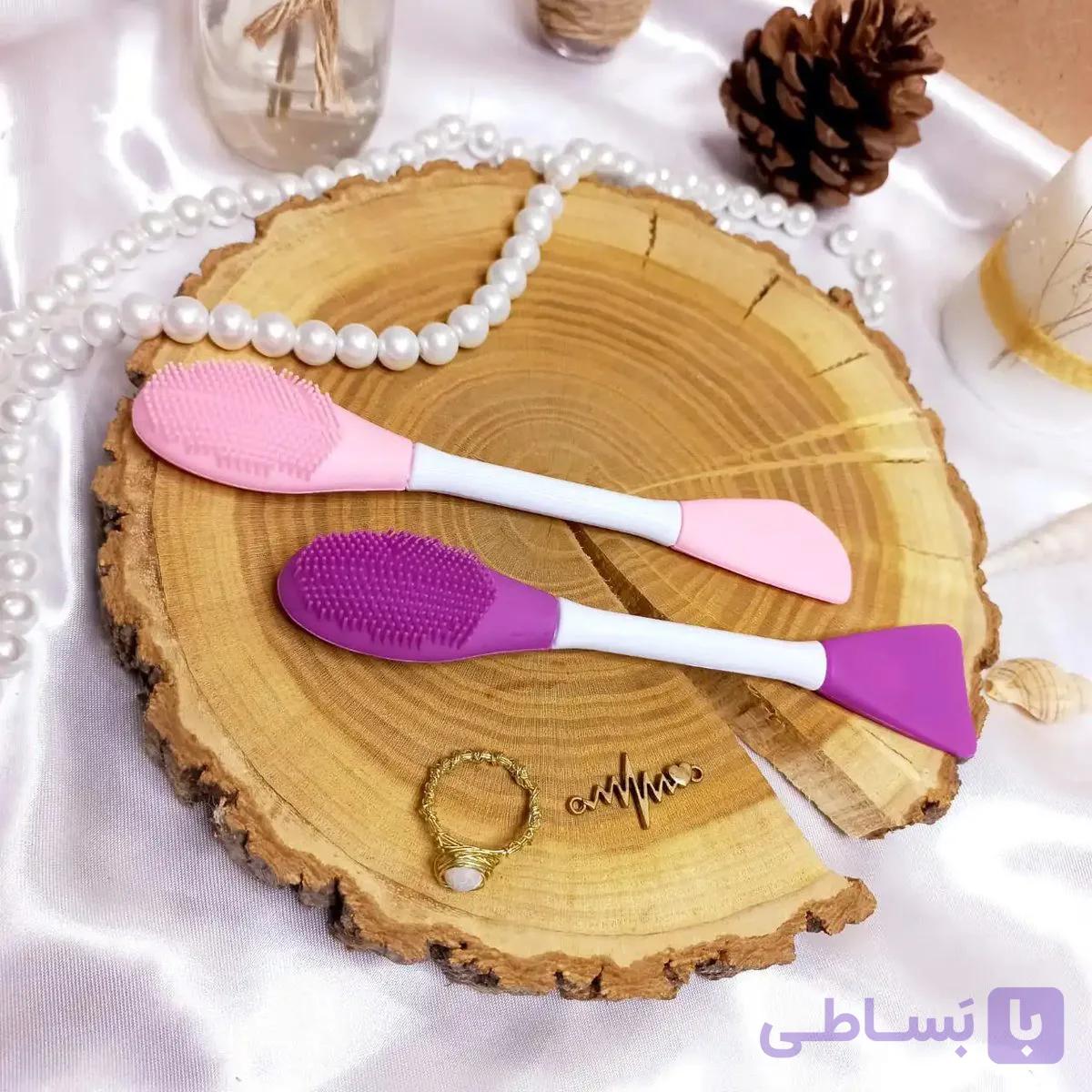 قلم براش ماسک سیلیکونی دو طرفه پرزدار — تصویر 1