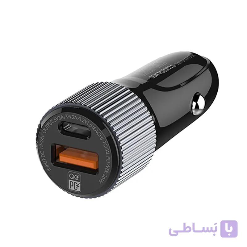 شارژر فندکی با کابل آیفون الدینیو مدل LDNIO C510Q — تصویر 1