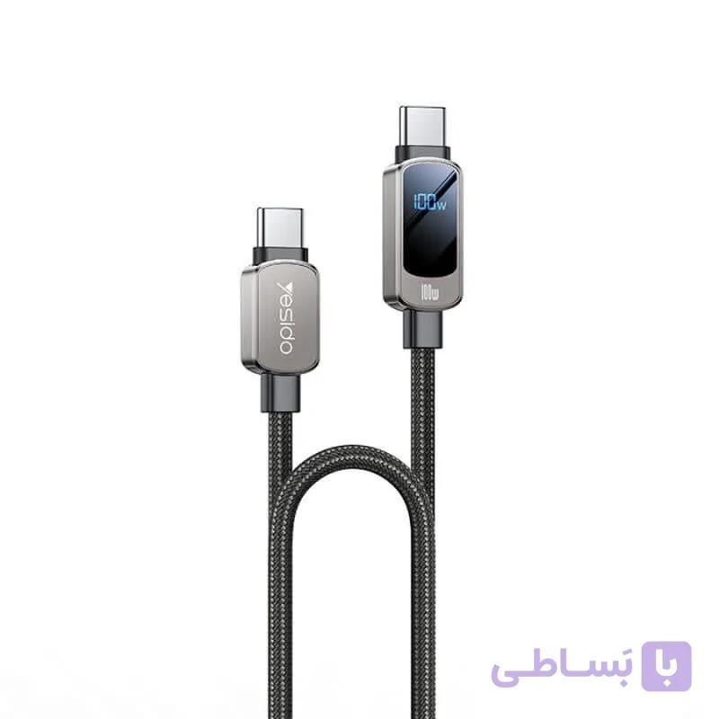 کابل 100 وات TYPE-C به TYPE-C یسیدو YESIDO CA179 — تصویر 1