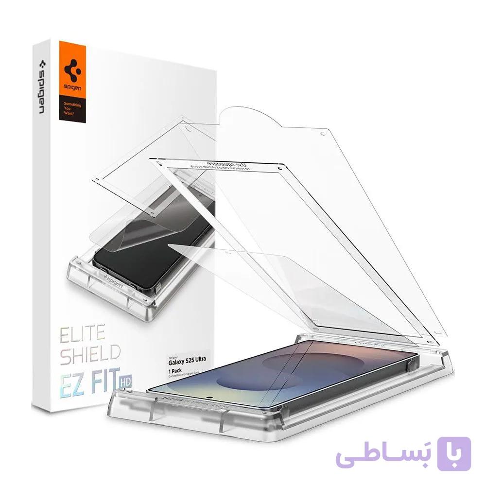 محافظ صفحه نمایش اسپیگن  Spigen EliteShield EZ Fit HD Galaxy S25 Ultra — تصویر 1