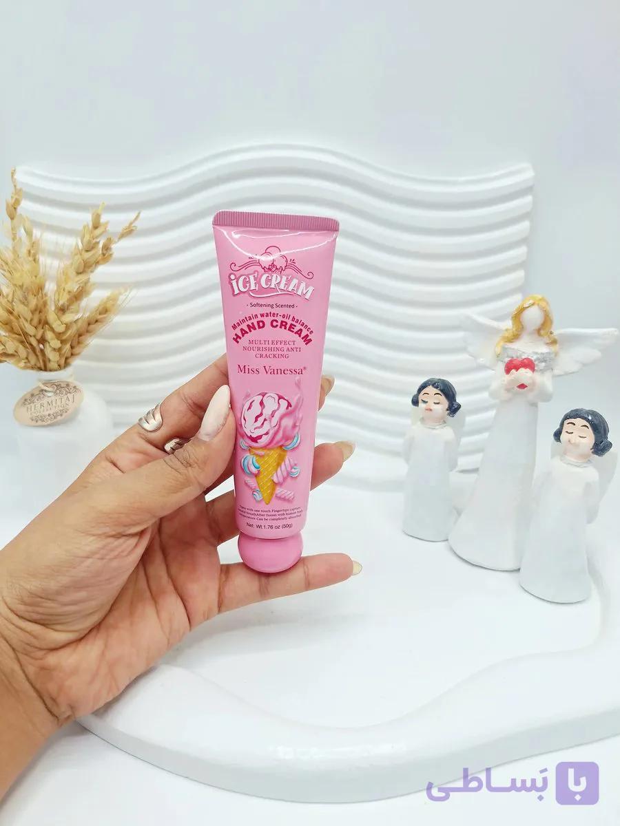 کرم دست طرح بستنی مارشمالویی صورتی ملیح برند IGE CREAM کد 1812 — تصویر 1