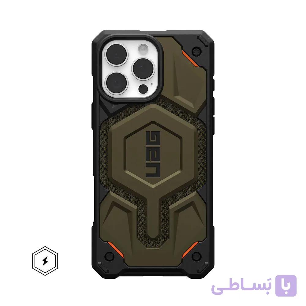 قاب آیفون 16 پرو مکس UAG مدل Monarch Pro Kevlar Element Green — تصویر 1