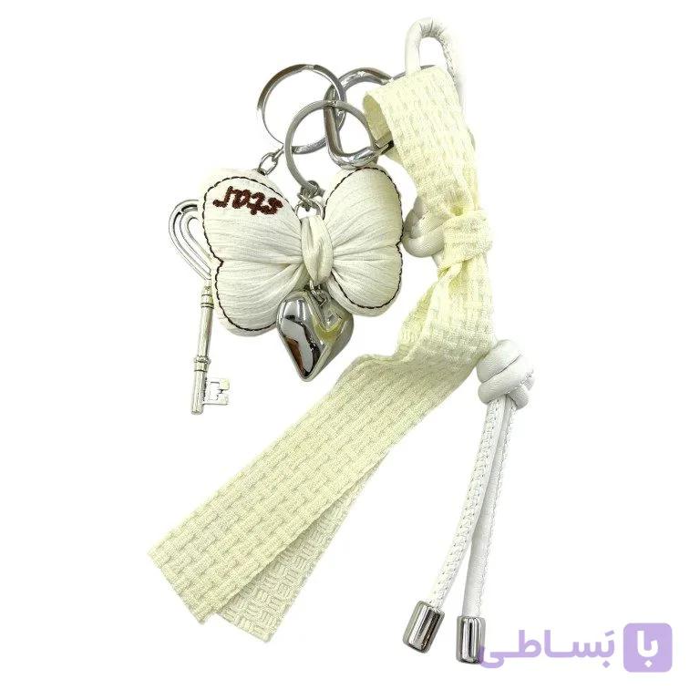 آویز کیف چارم بگ پاپیون و کلید کد J4190 — تصویر 1