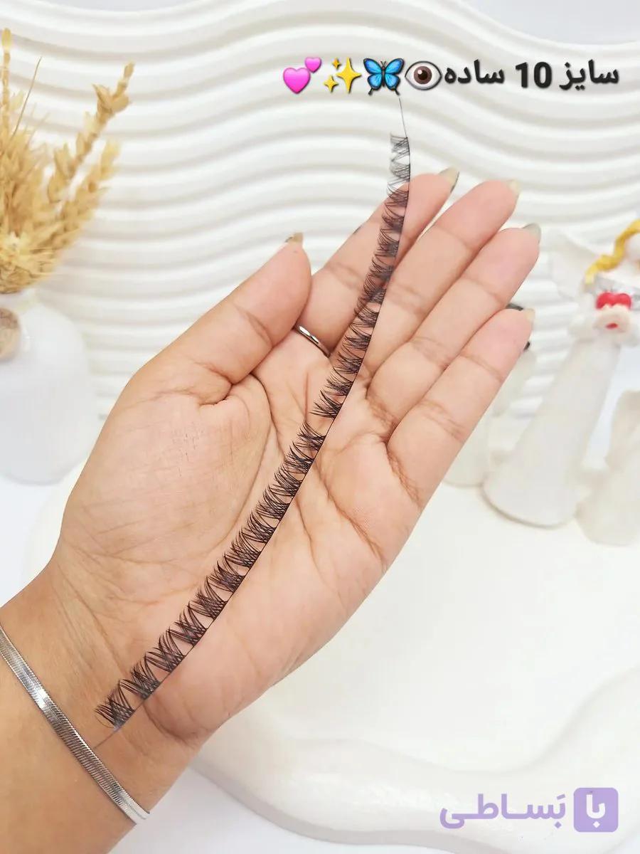 مژه مصنوعی کاشت فیشر ریسه‌ای (سایز ۱۰ ساده) (بالاترین کیفیت مژه کاشت) — تصویر 1