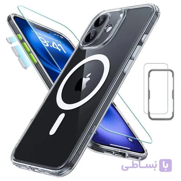 باندل قاب و گلس آیفون 16 مدل ESR Classic Pro Case (HaloLock) Set — تصویر 1