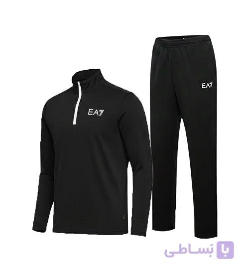 ست بلوز و شلوار مردانه نرمال طرح دار اسپان مشکی مدل 49383