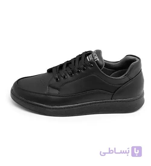 کفش روزمره مردانه مشکی بند دار مدل 46615