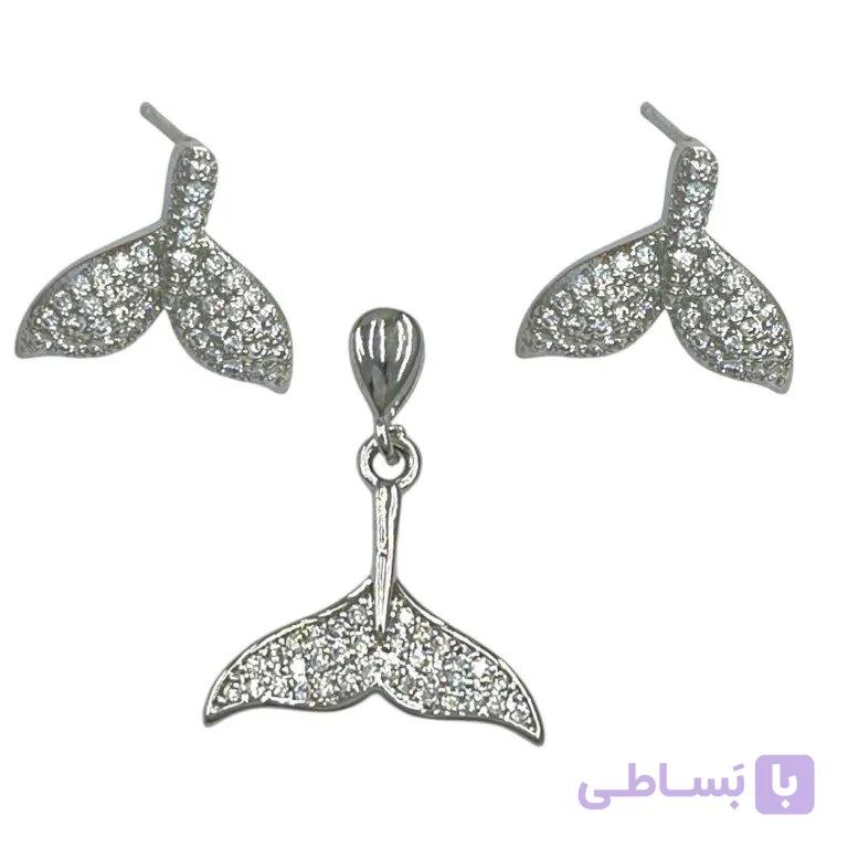 نیم ست زنانه مدل جواهری دم وال کد M4407 — تصویر 1