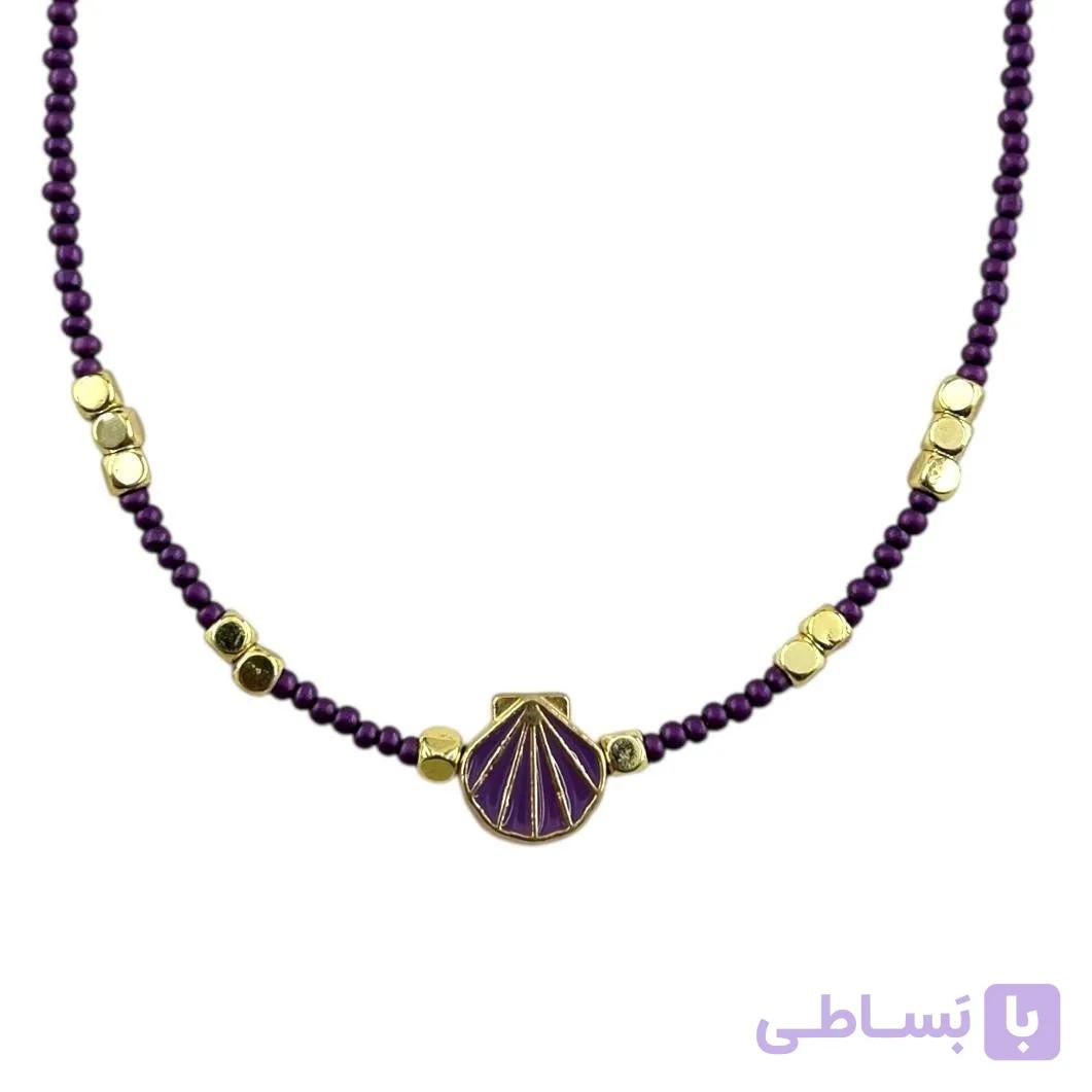 گردنبند زنانه مهره ای تابستانی مدل صدف کد N5259 — تصویر 1