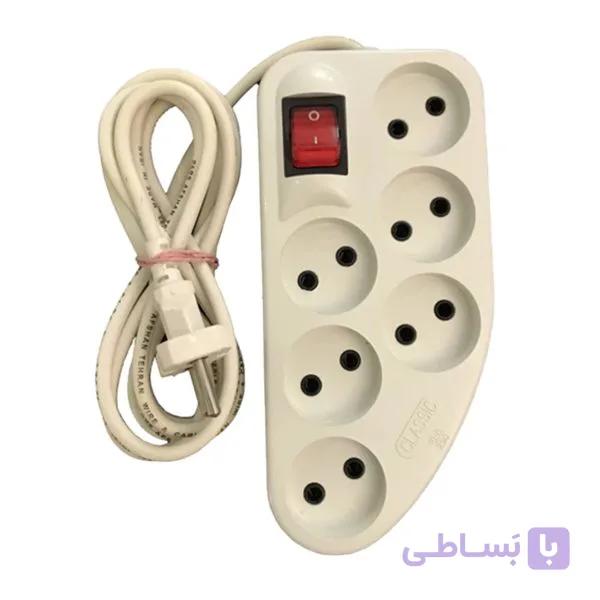 رابط برق 6 خانه کلید دار