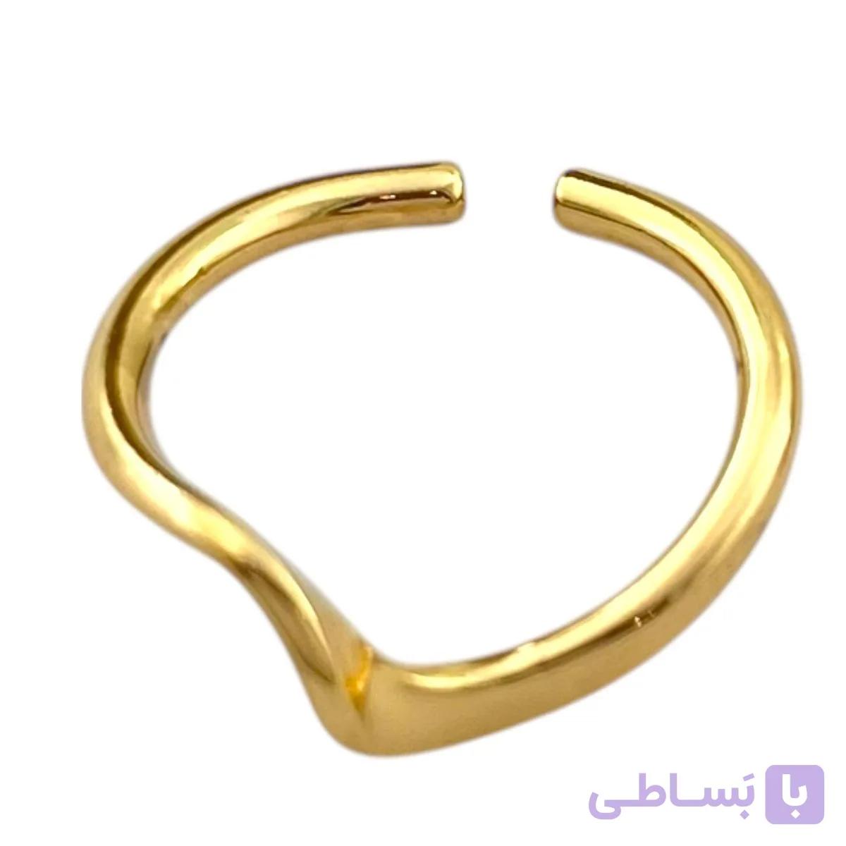 انگشتر زنانه مینیمال مدل موج R5039 — تصویر 1