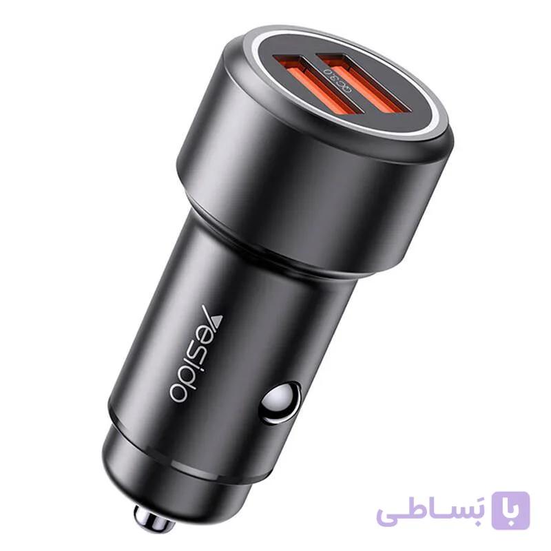 شارژر فندکی فست شارژ یسیدو مدل YESIDO Y43 CAR CHARGER 36W — تصویر 1