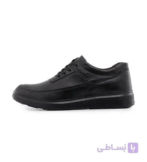 کفش روزمره مردانه چرم مصنوعی مشکی مدل 48882