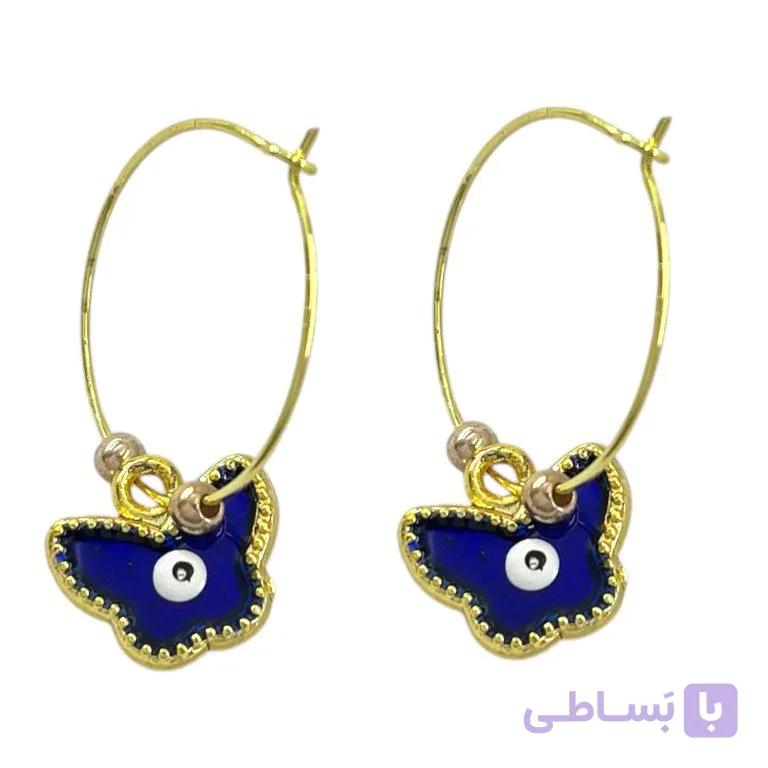 گوشواره زنانه مدل پروانه کد E6522 — تصویر 1
