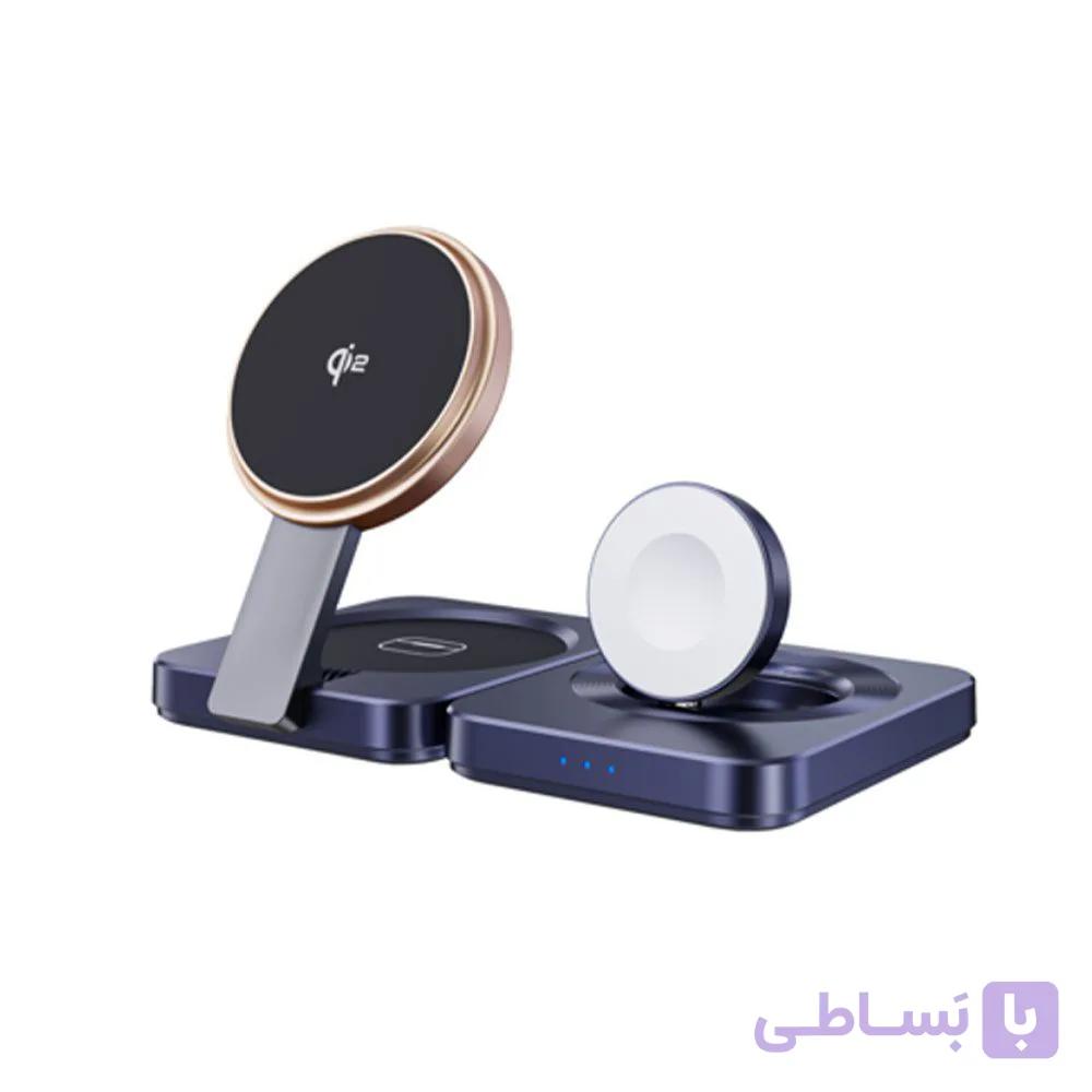 شارژر بیسیم چویتک Choetech MagLeap Qi2 Official 3 in 1 15W — تصویر 1