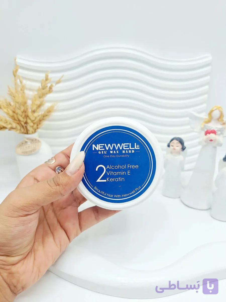 ژل واکس مخصوص مو بسیار با کیفیت برند NEWWELL ویتامین E برند کاسه ای آبی 2 — تصویر 1