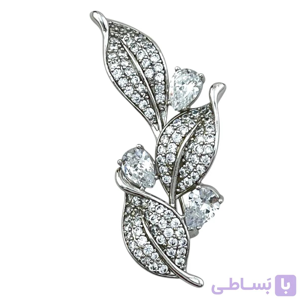 گل سینه زنانه ژوپینگ مدل گل برگ کد G4181 — تصویر 1