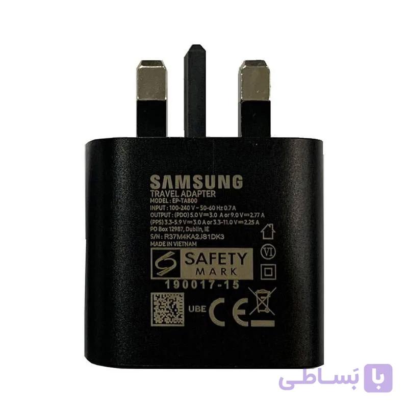 کلگی شارژر 25 واتی SOLUM سامسونگ مدل SAMSUNG 25W EP-TA800NBEGAE — تصویر 1