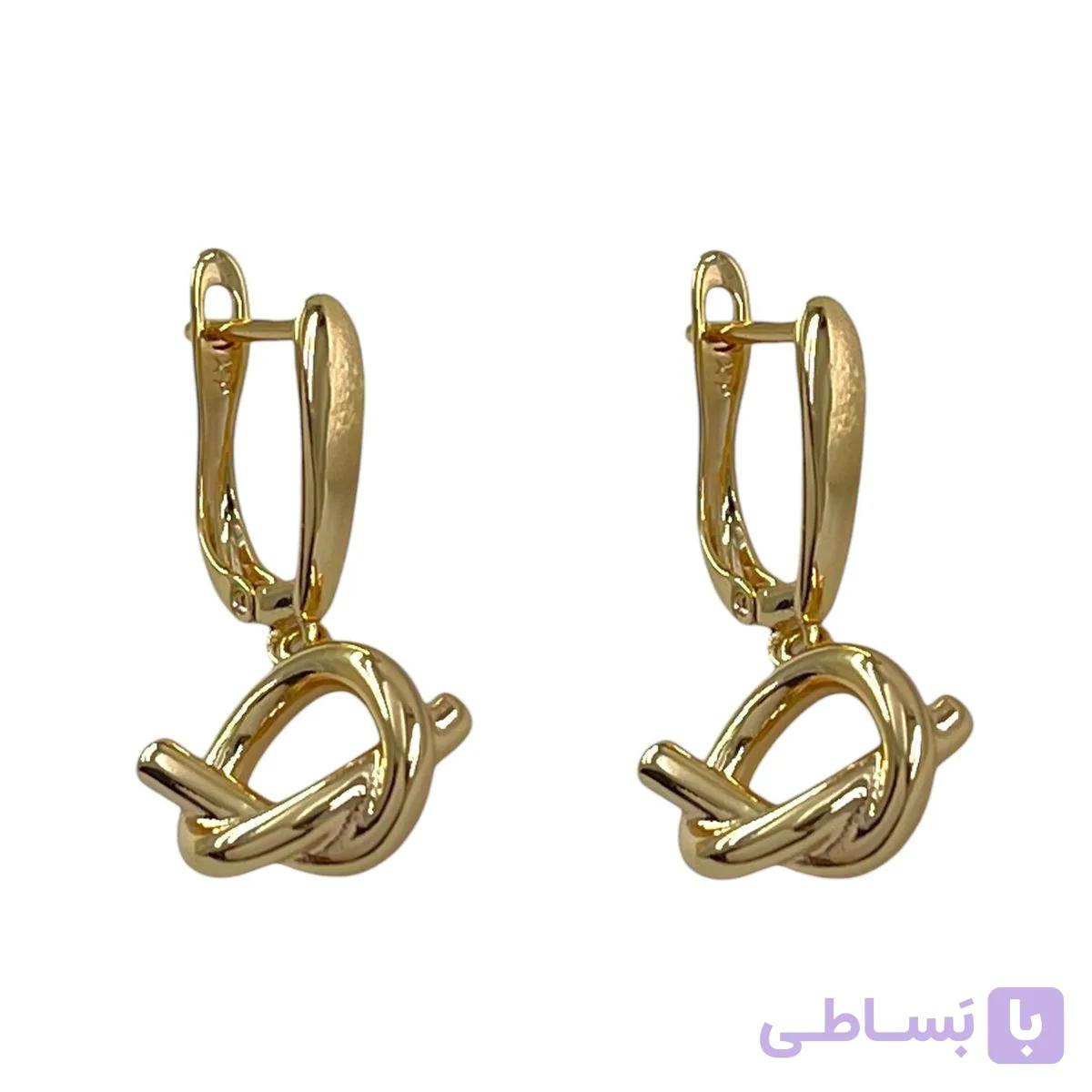 گوشواره زنانه ژوپینگ مدل گره ای کد E6495 — تصویر 1