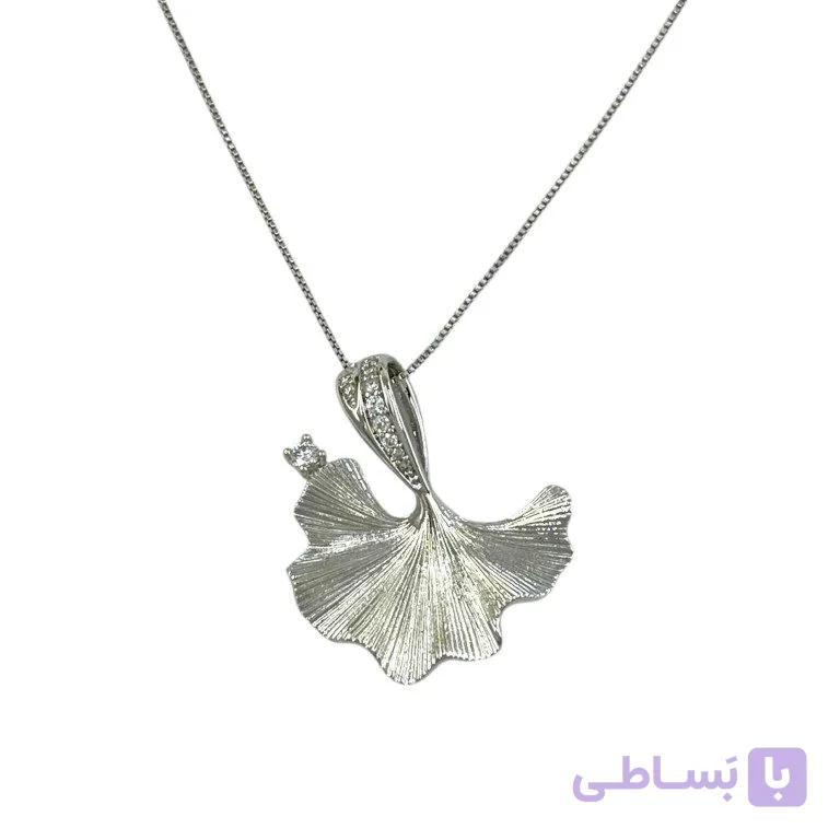 گردنبند زنانه ژوپینگ مدل گل نگین جواهری کد N5295 — تصویر 1
