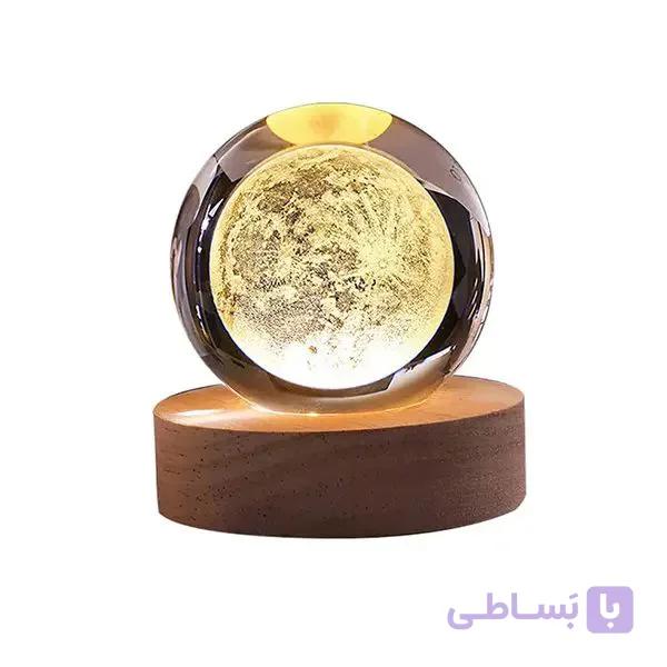 چراغ خواب مدل گوی کریستالی طرح فضانورد و ماه — تصویر 1