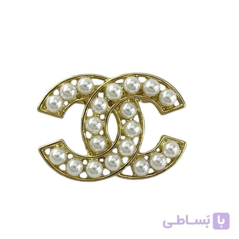 گل سینه زنانه مدل شنل مروارید G4203 — تصویر 1