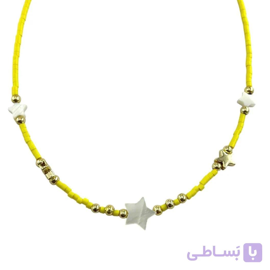 گردنبند زنانه مهره ای تابستانی مدل ستاره کد N5268 — تصویر 1