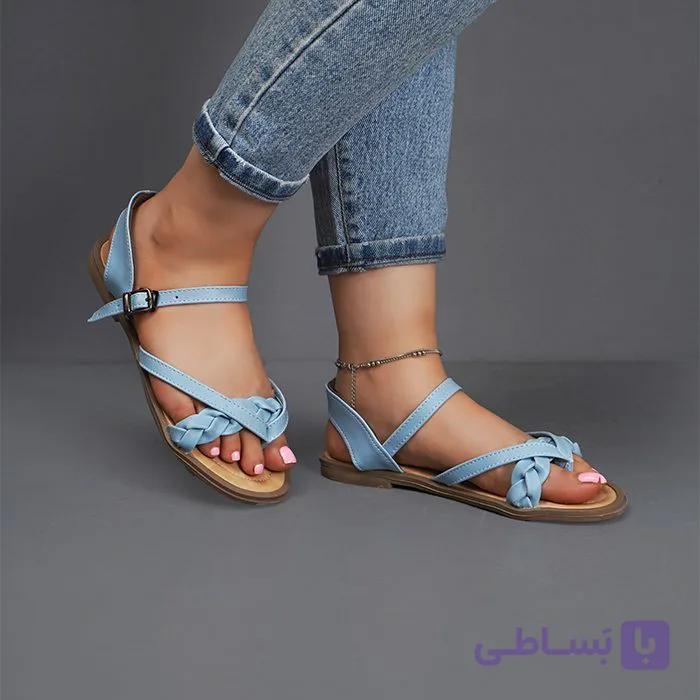 صندل زنانه آبی فیروزه ای مدل alma — تصویر 1
