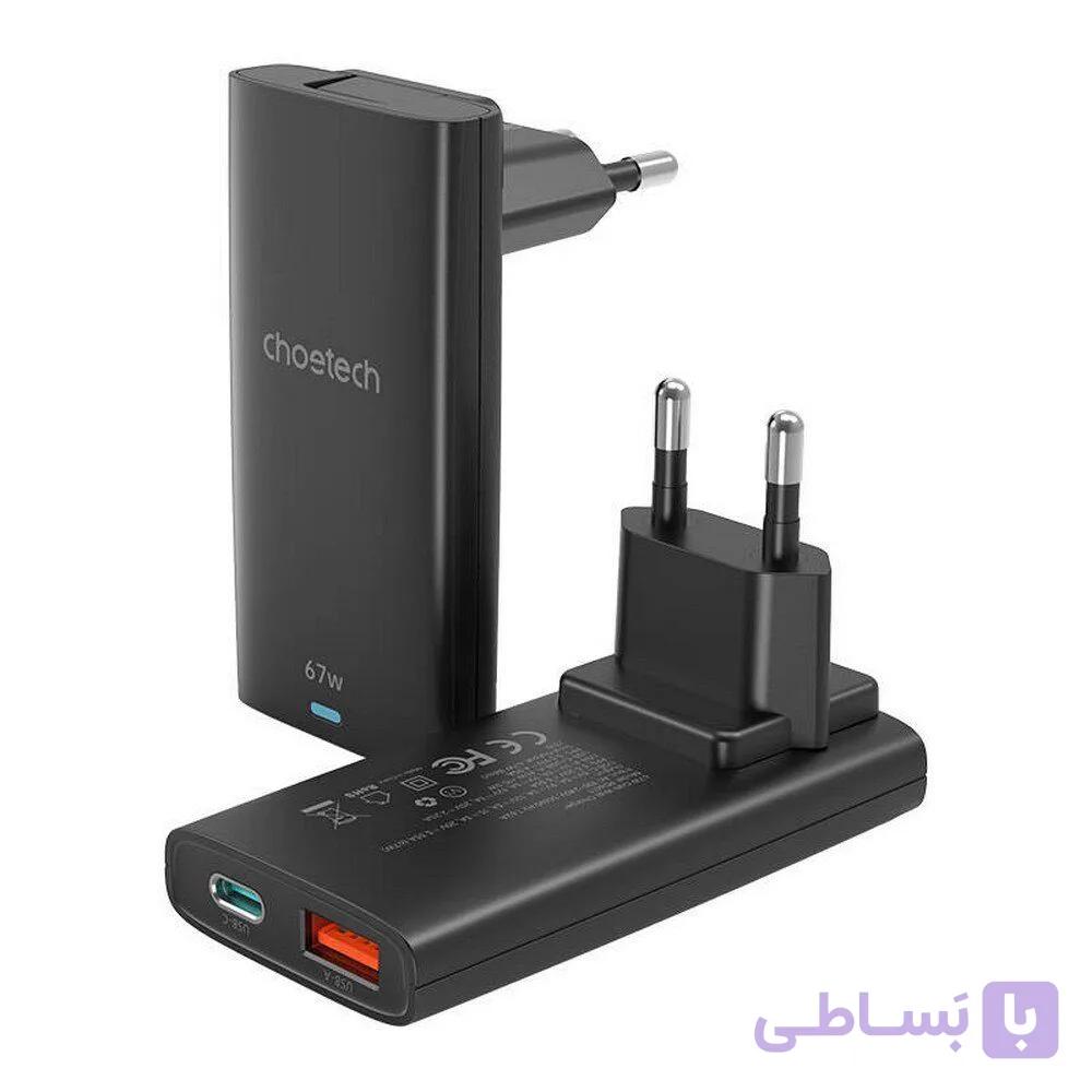 شارژر دیواری فوق باریک Choetech PD6011 PD65W GaN — تصویر 1