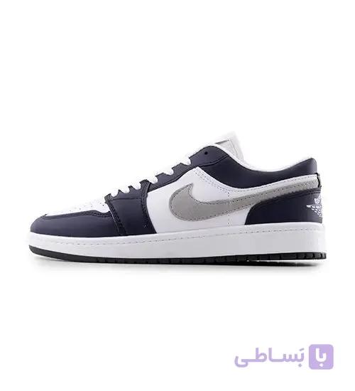 کفش مردانه روزمره چرم مصنوعی سفید سرمه ای Nike مدل 50686
