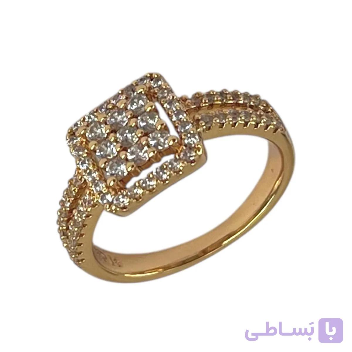 انگشتر زنانه ژوپینگ مدل نگین جواهری کد R51844 — تصویر 1