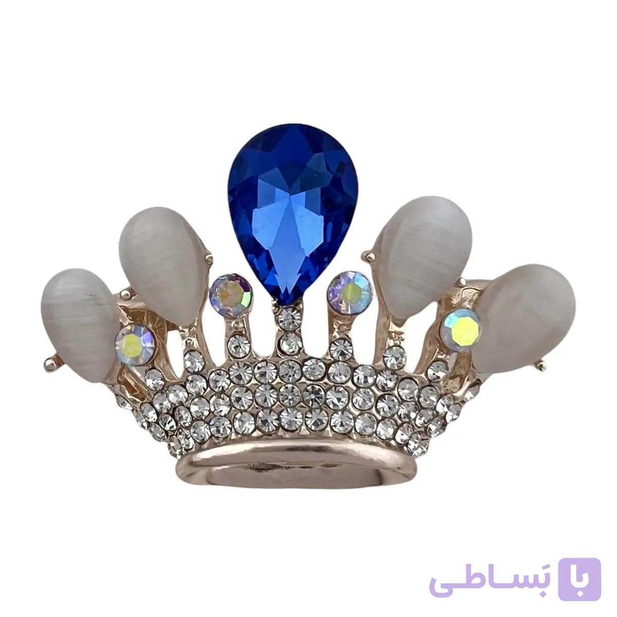 گل سینه زنانه مدل تاج کد G4069 — تصویر 1