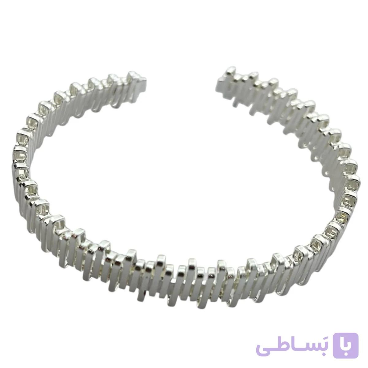 دستبند زنانه بنگل مدل خطی کد B5268 — تصویر 1